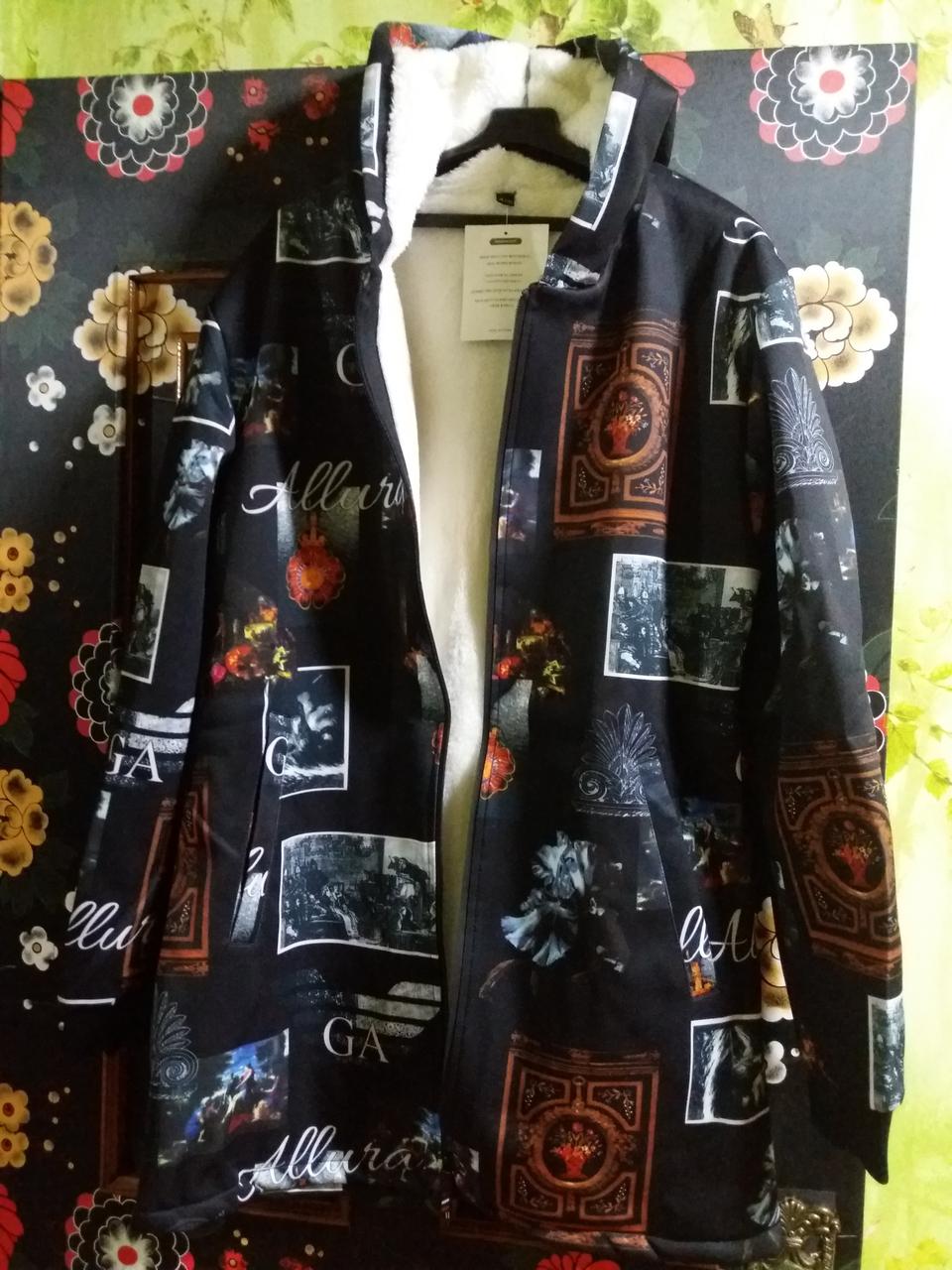 후드 털코트 남성용 블랙 4XL