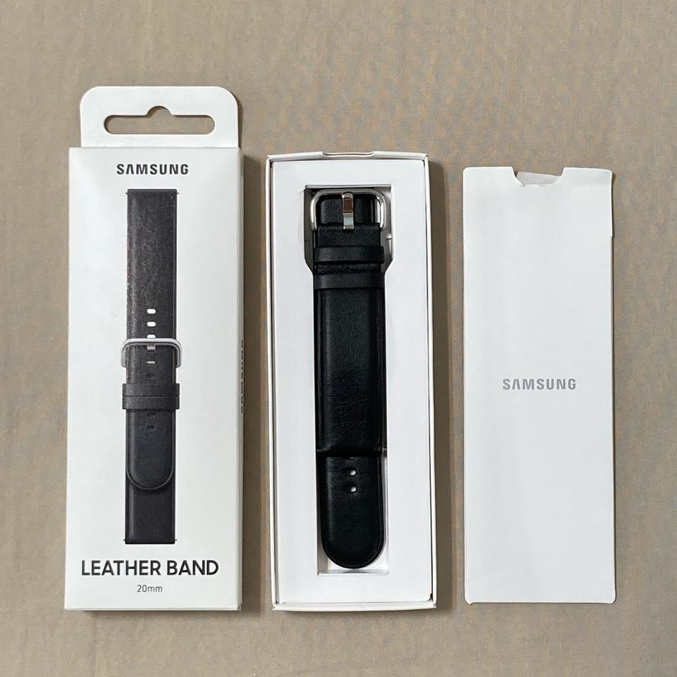 [S급 풀박스] 갤럭시 워치 레더 스트랩 20mm (블랙)