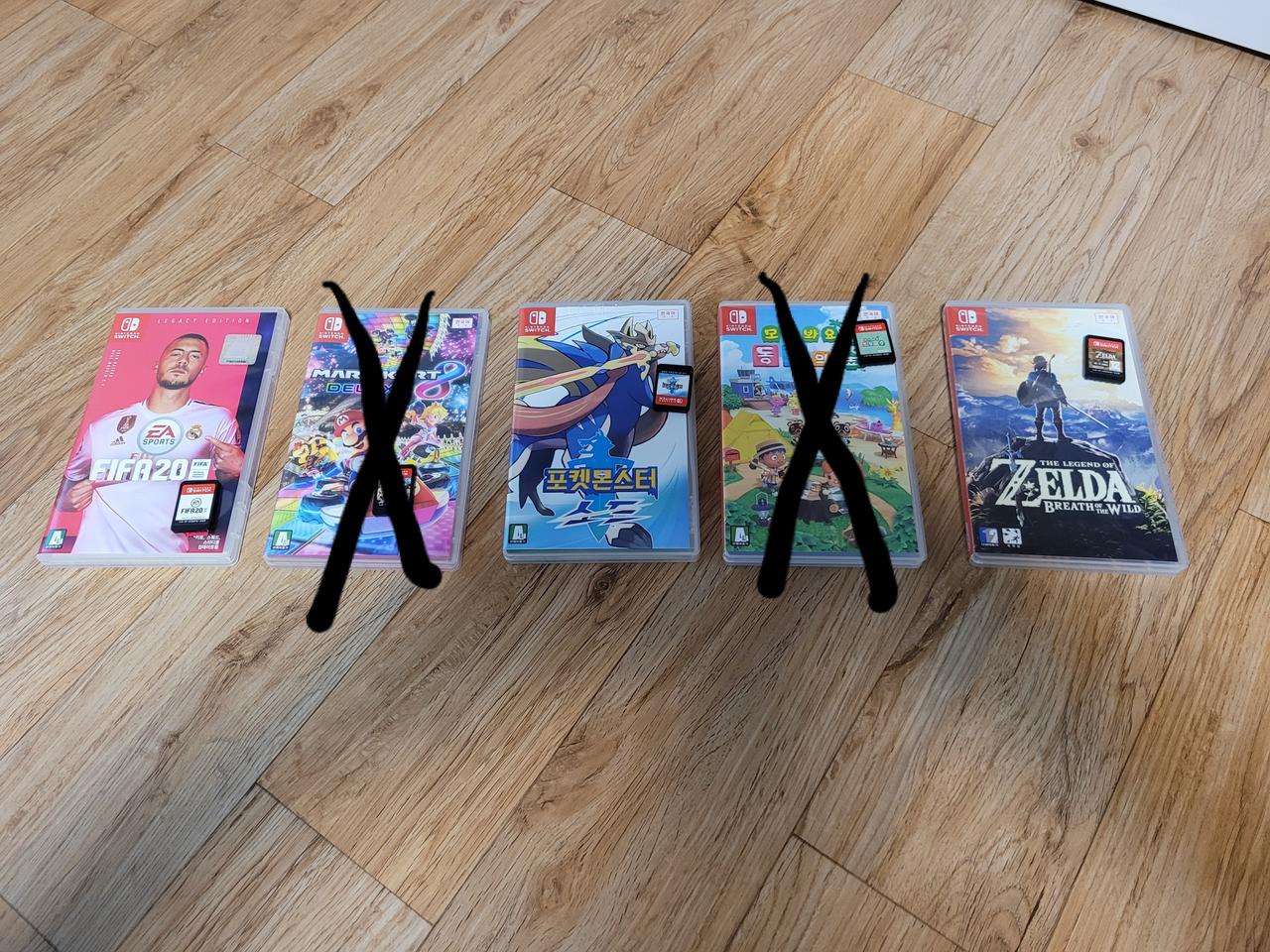 닌텐도 스위치 게임칩. 피파20 젤다야생의숨결 포켓몬소드