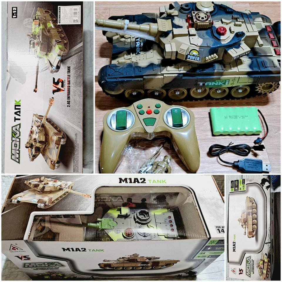 가격내림.대형RC카탱크/대형원격무선조종/배틀밀리터리탱크2.4G.미개봉.