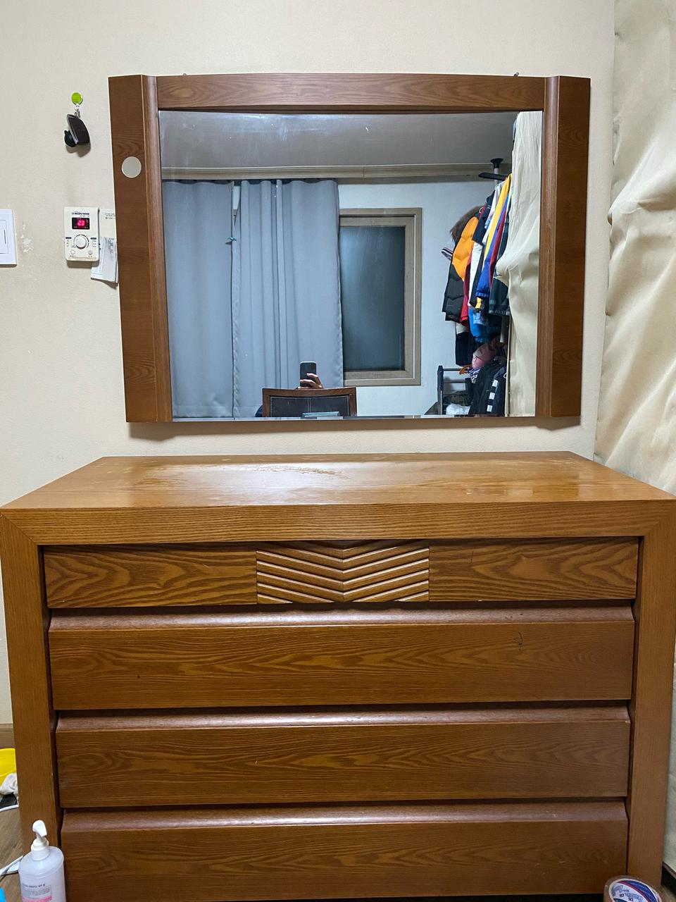 원목 화장대 거울세트