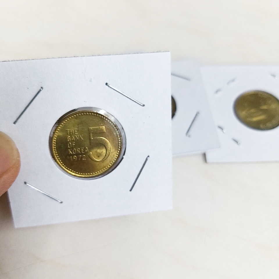 72년 미사용 5원 다섯개 일괄