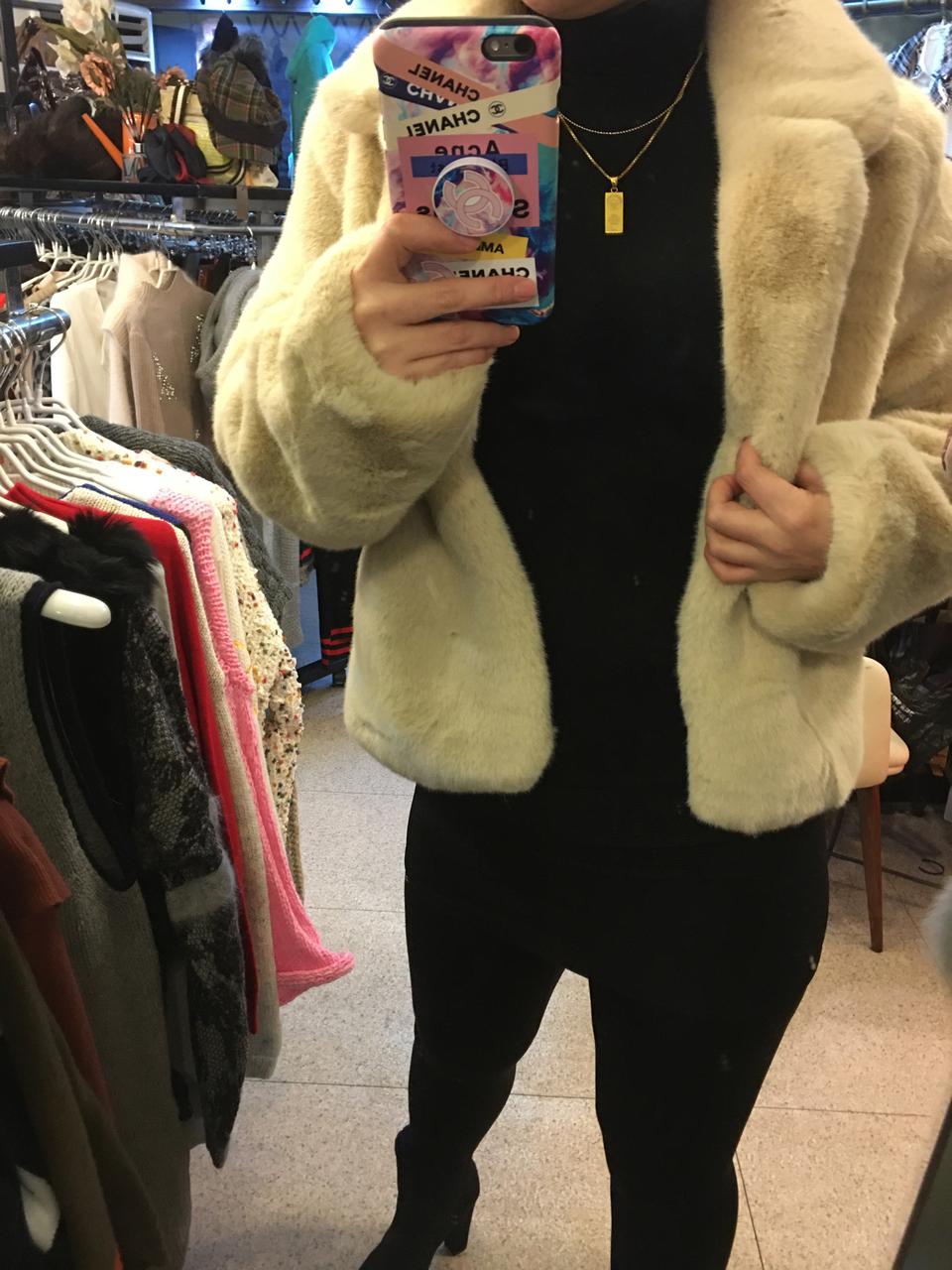 인조밍크퍼자켓