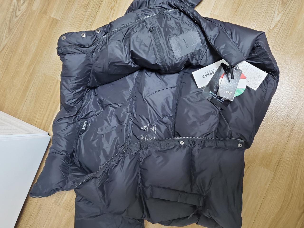 커버낫x몽벨 콜라보 프리미엄 헝가리 구스다운 007 L사이즈 블랙