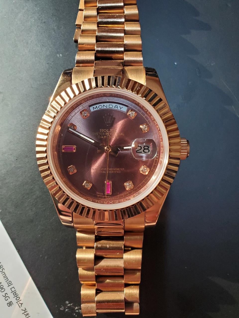 로렉스 데이데이트 로즈골드