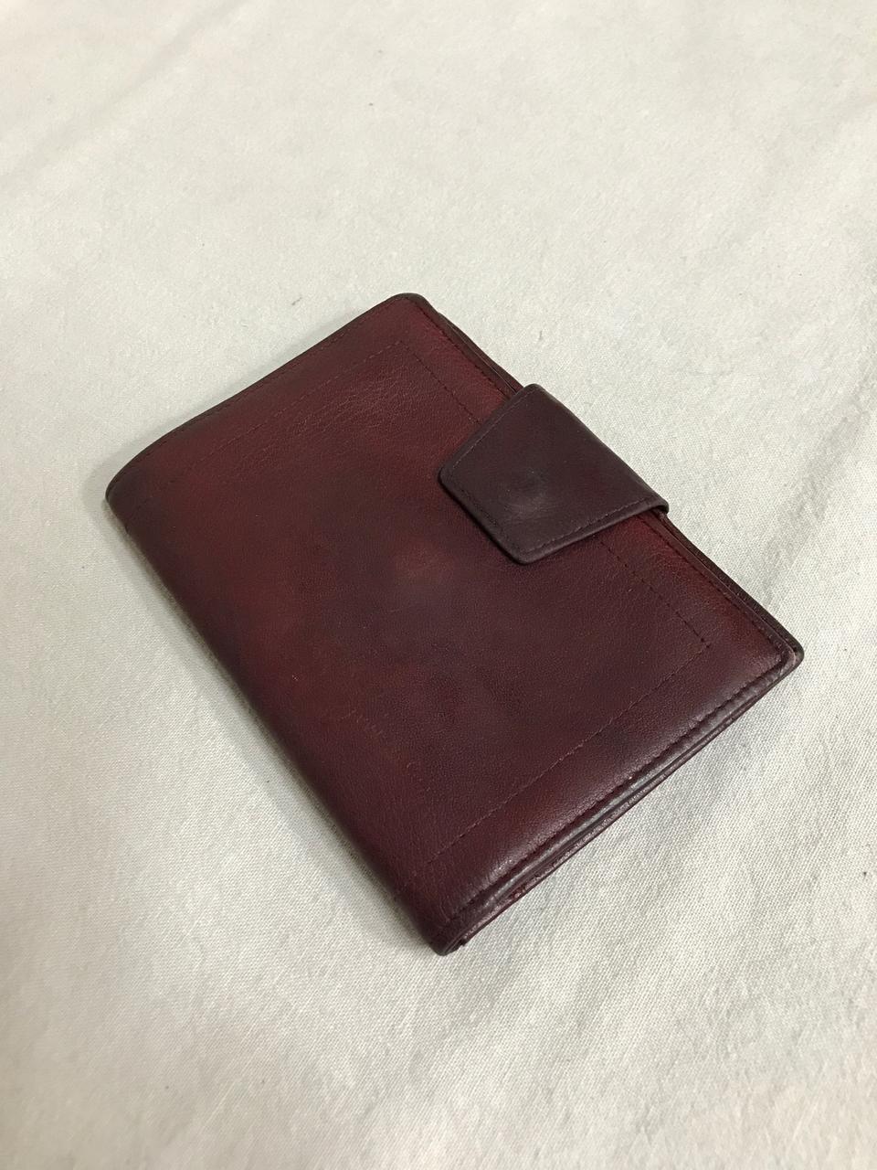 (정품) 빈티지 지방시 와인 버건디 가죽 중지갑