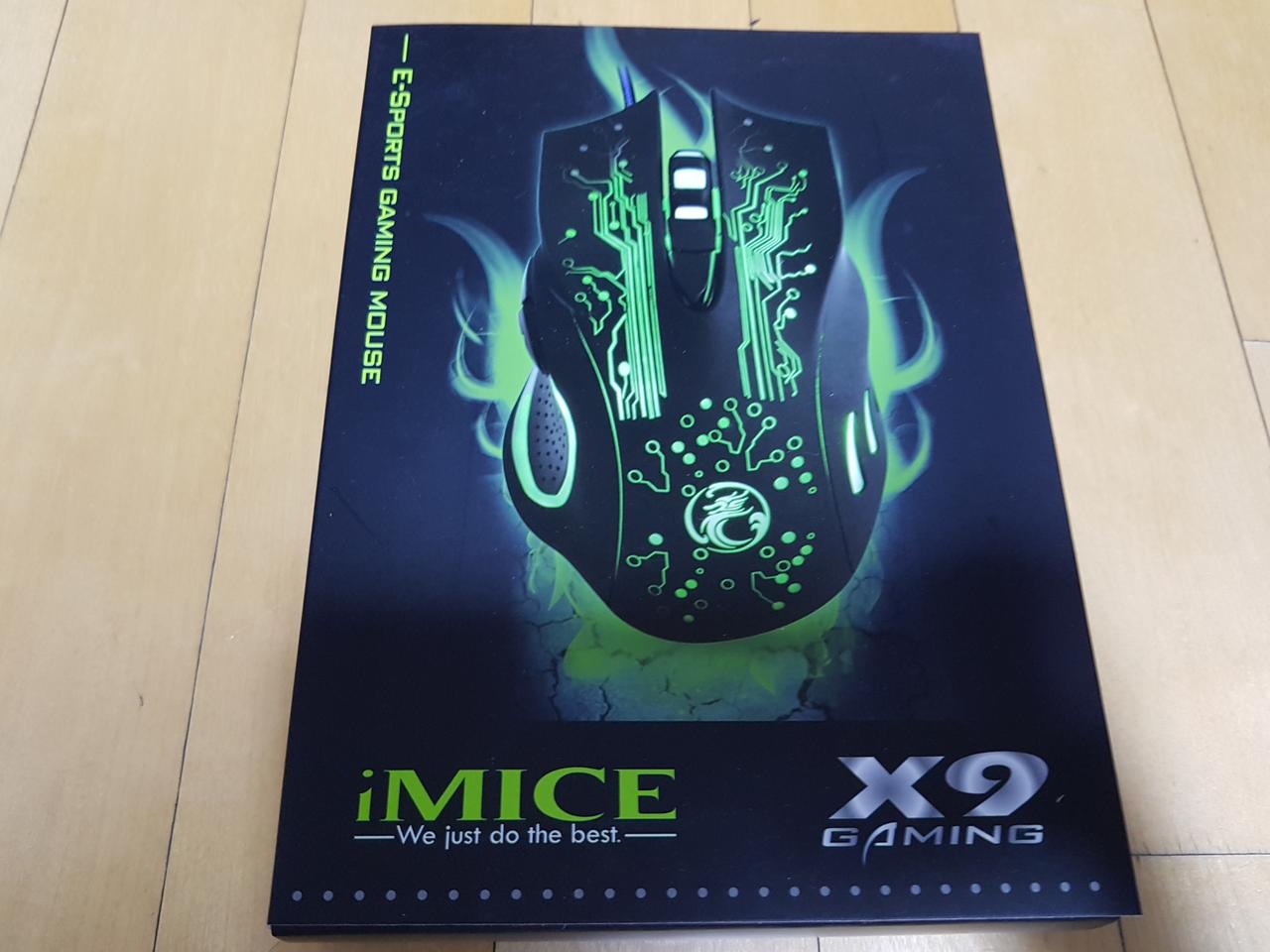 Imice X9 고정밀 게이밍 마우스. LED 조명. 6버튼. 2400D