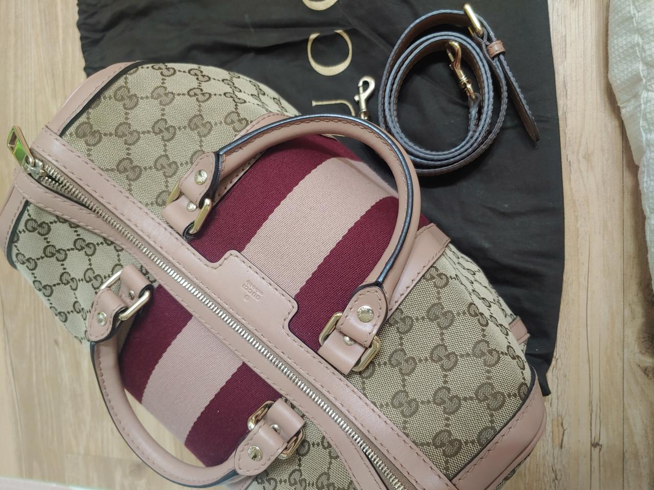 <정품> 구찌 삼선 보스턴백