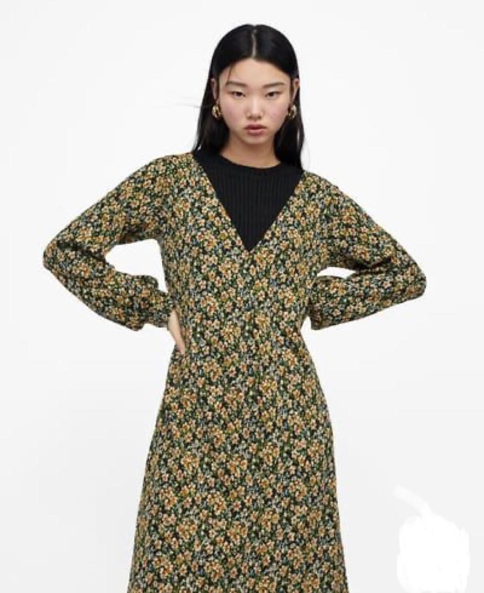 자라 zara 플라워 패턴 원피스 m 택없는새상품59,000-29,000