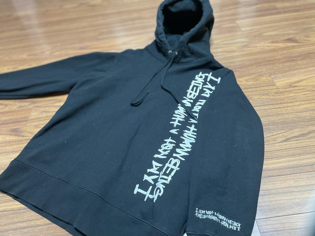 아임낫어휴먼비잉 정품후드티 블랙 M