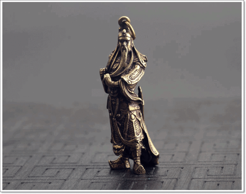 황동 관우 關羽 펜던트 새제품