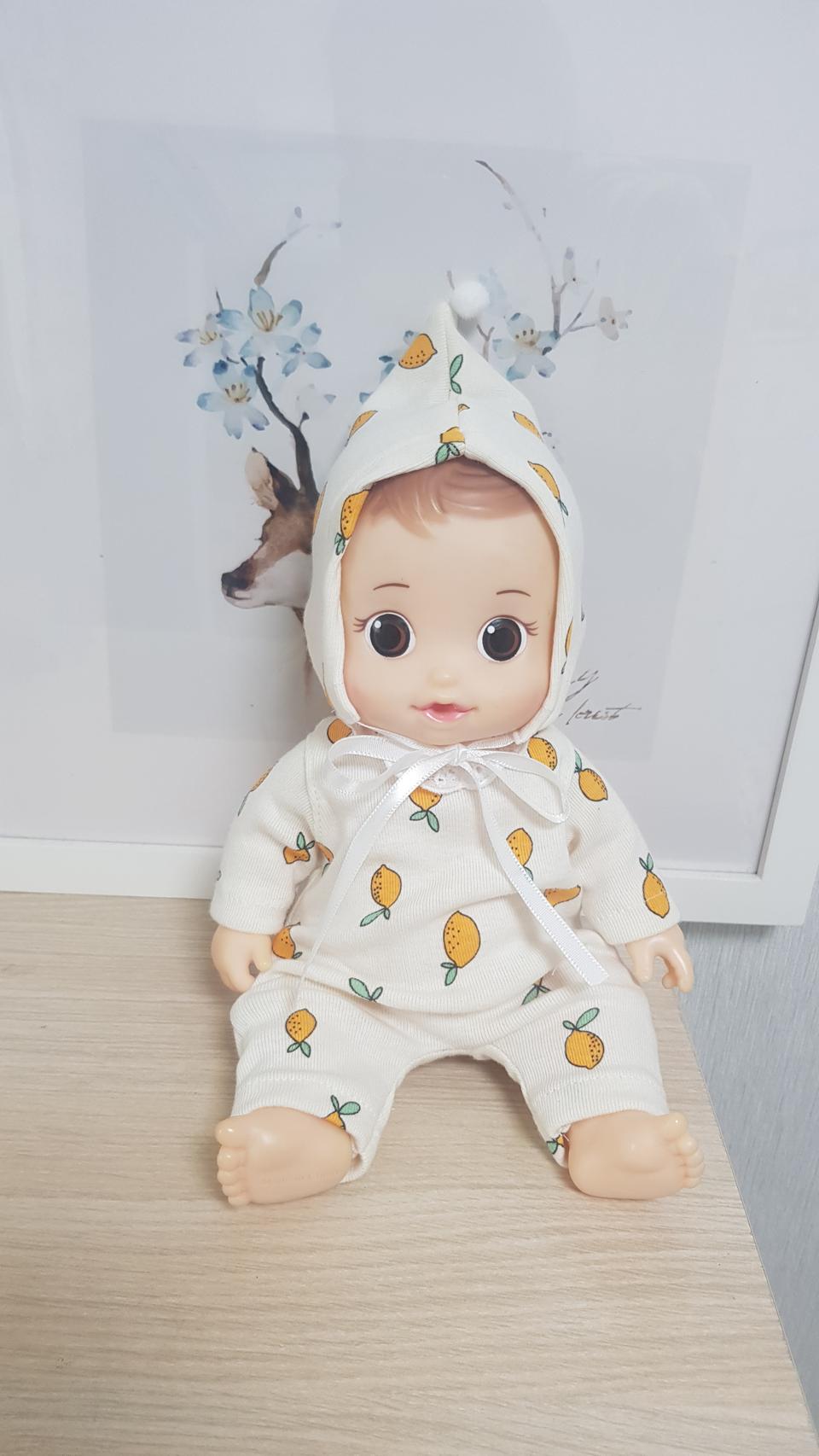 플라스틱콩콩이옷,콩순이옷 (레몬바디슈트+요정모자set)