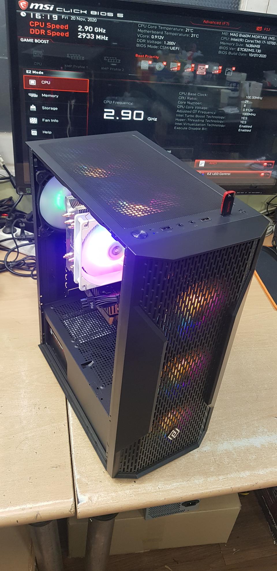 코멧레이크 i5 10400F 16G GTX1060 신품중고조합본체