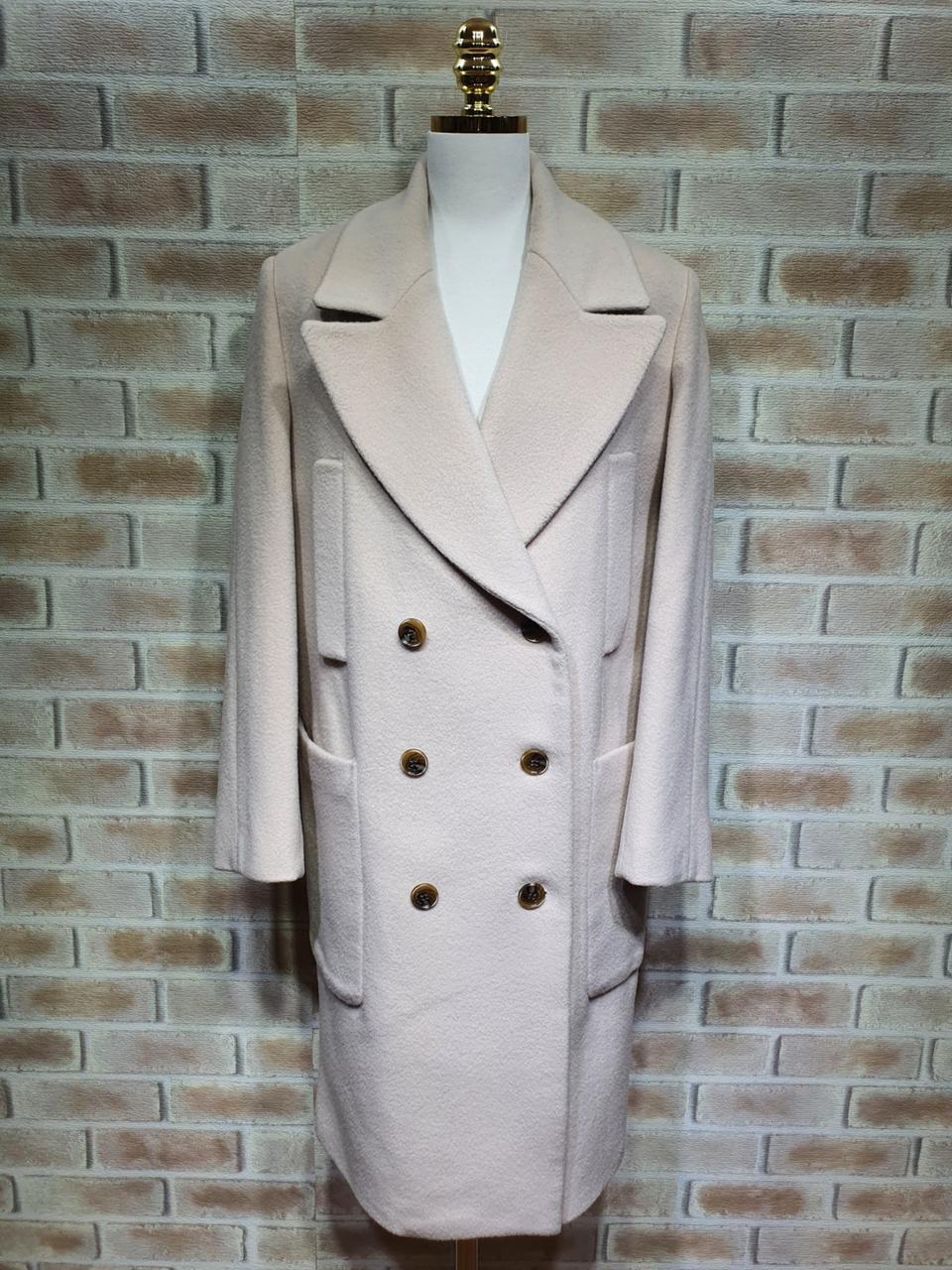 매긴 정품 새것수준 90%울 더블 롱코트 ~55반