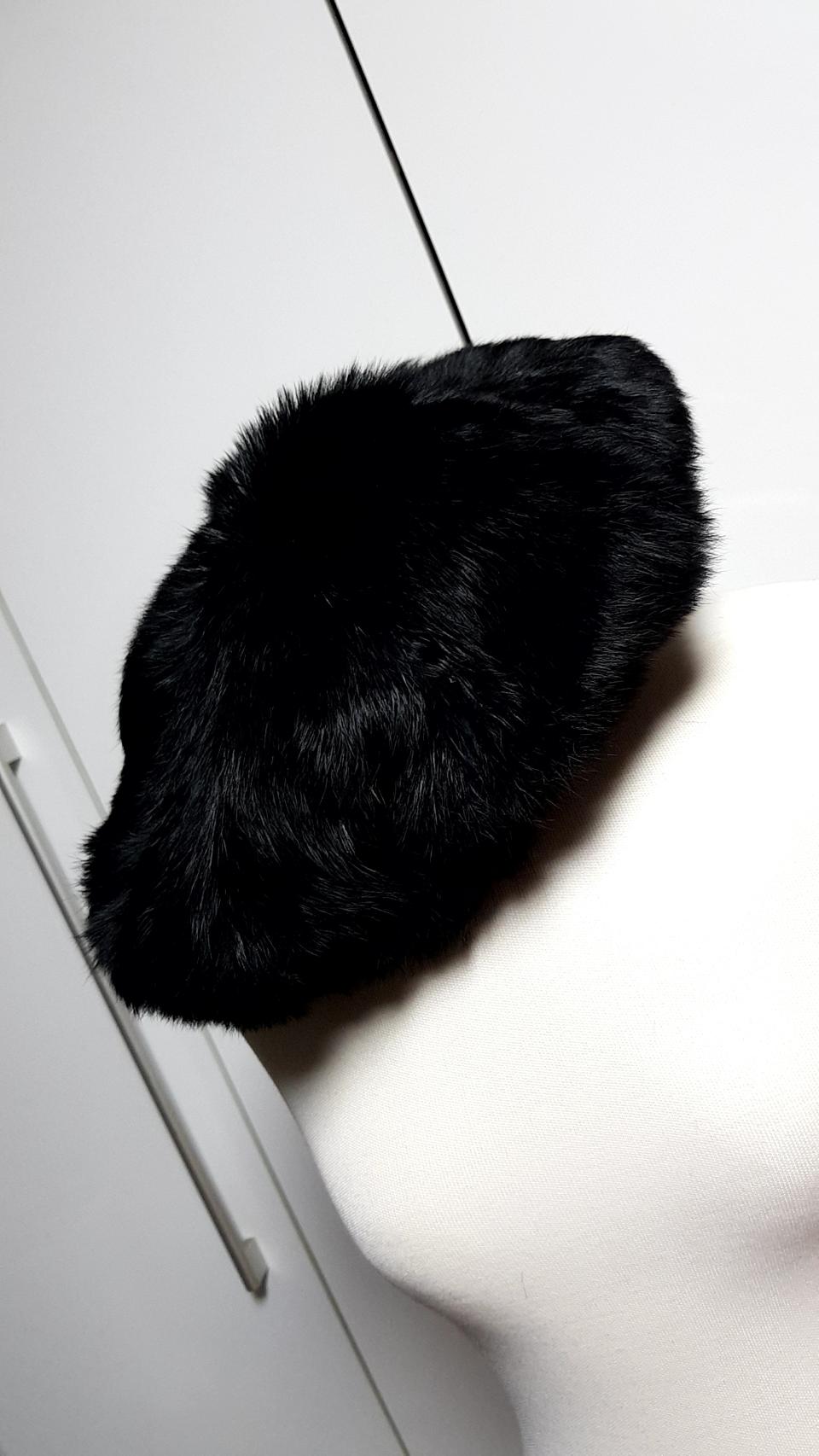 100% 토끼털 모자