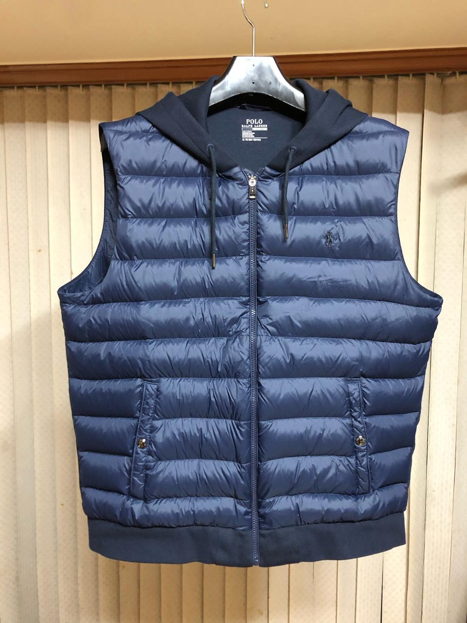 폴로 후드패딩조끼