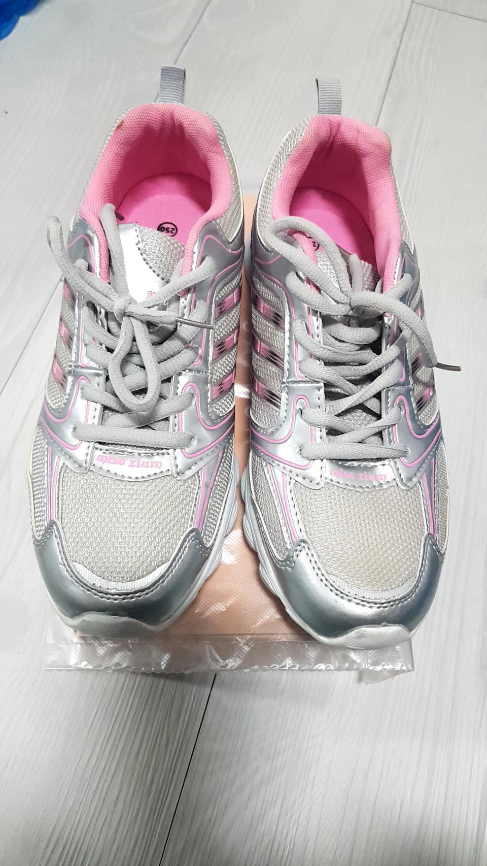 핑크실버 여성 운동화 250