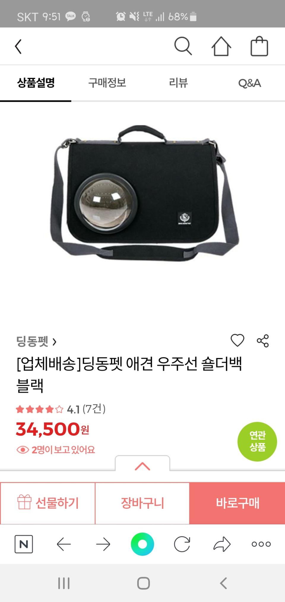 딩동펫 애견 이동가방