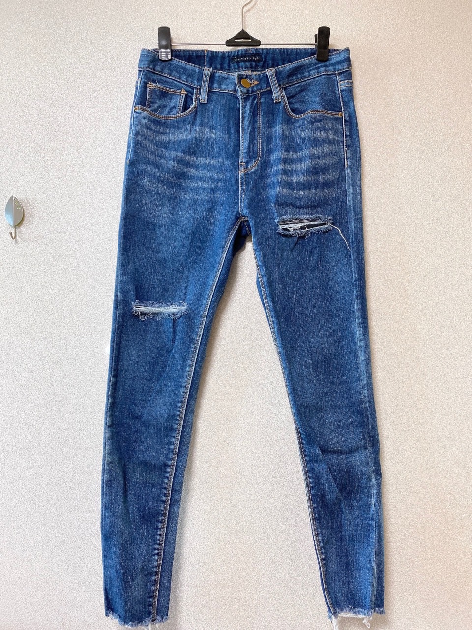 워싱 중청 스키니진 (M)