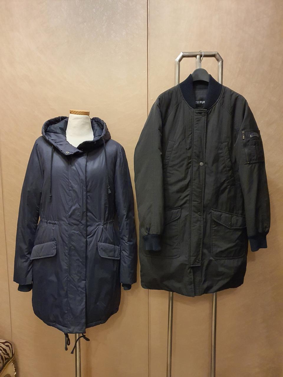 네이비색롱점퍼와 오리털블랙롱점퍼