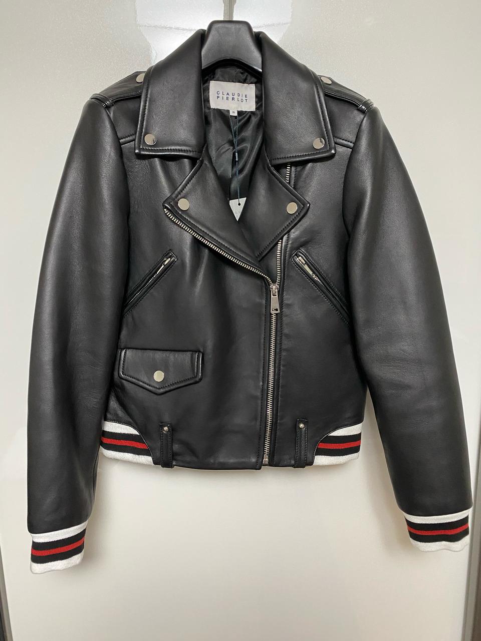 끌로디피에로 양 가죽 자켓 블랙