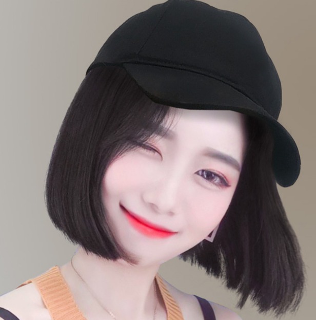 (무료배송) 단발모자 가발 모자가발 통가발 단발