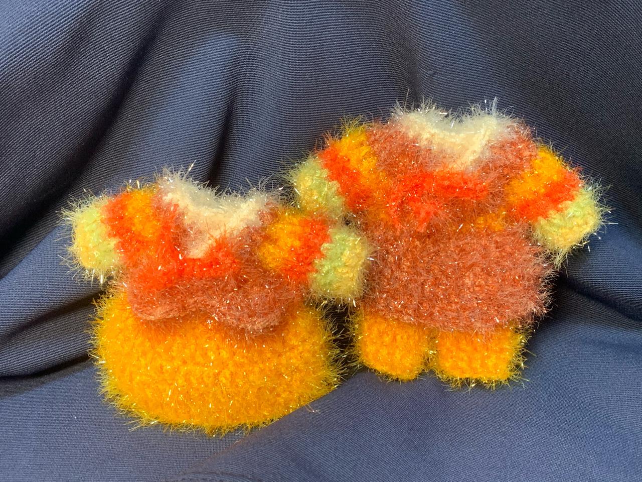 뜨개수세미 남여 색동 한복 수세미 세트 명절선물