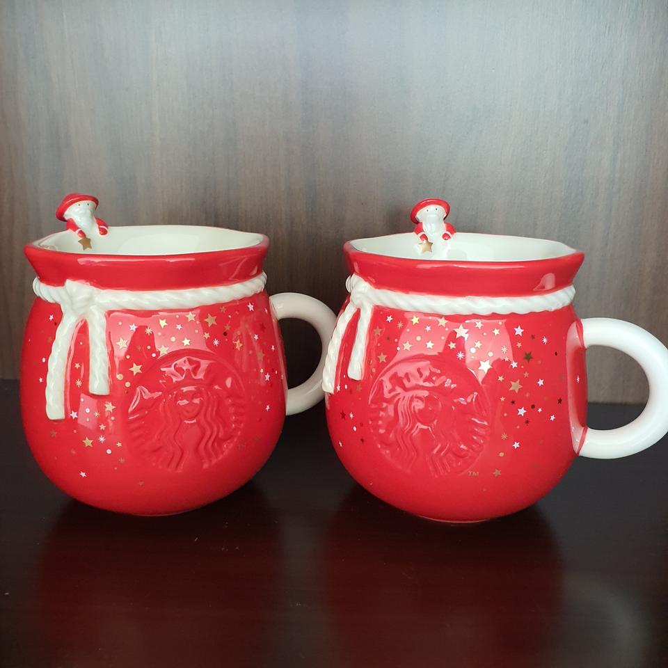 스타벅스 크리스마스 산타백 머그 일괄