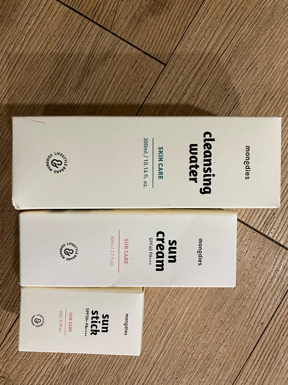 몽디에스 클렌징워터 선스틱 선크림 일괄 판매합니다