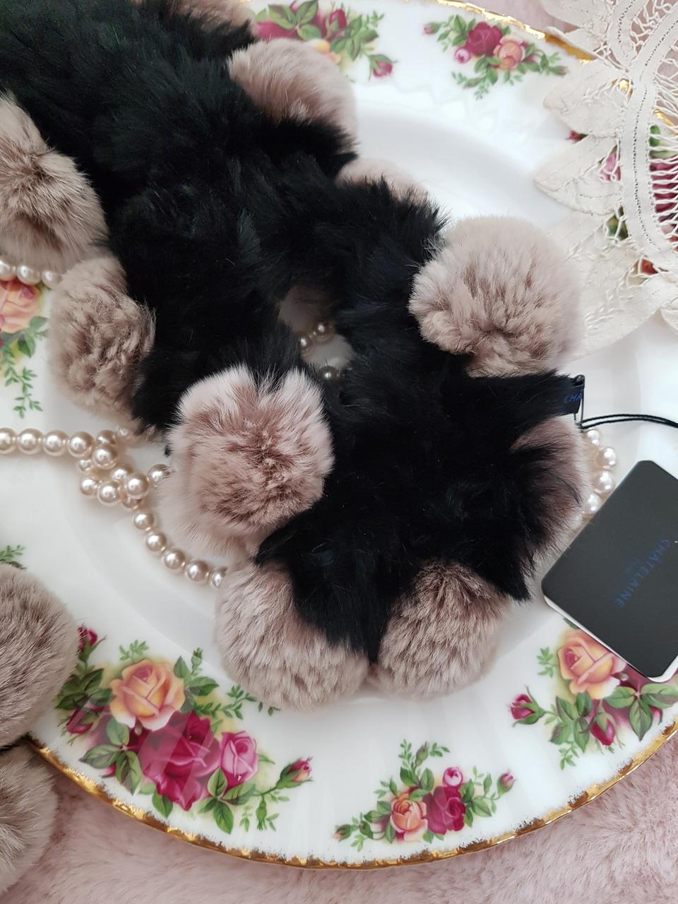 샤트렌 렉스퍼 폼폼(방울) 쁘띠목도리 (머플러)