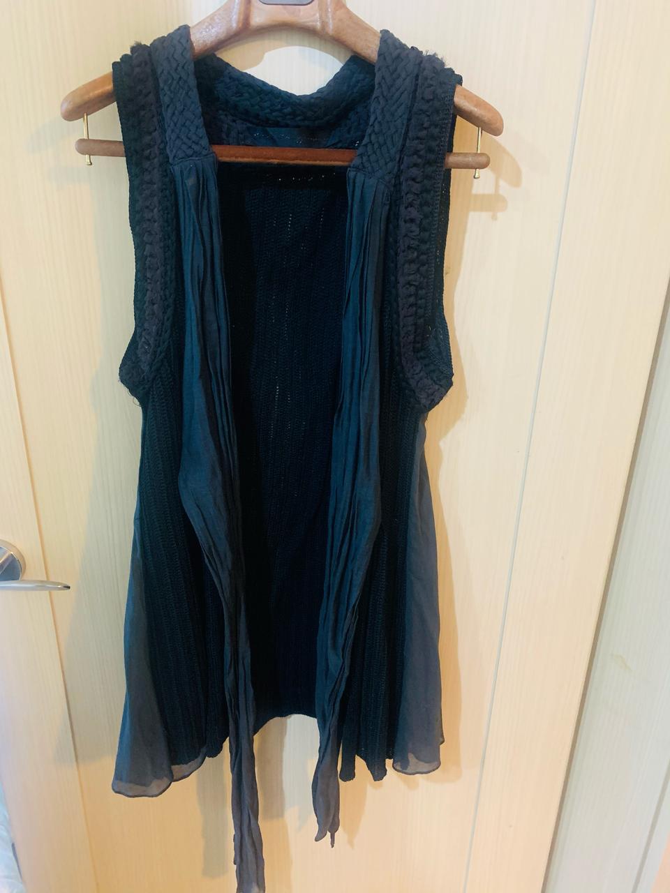 오브제 니트 롱조끼 90사이즈