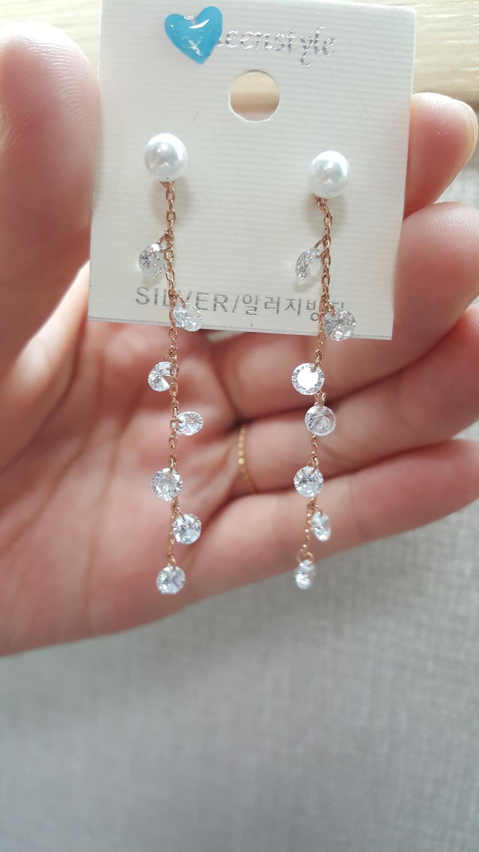 워터드롭이어링 은침이어링 드롭이어링 귀걸이