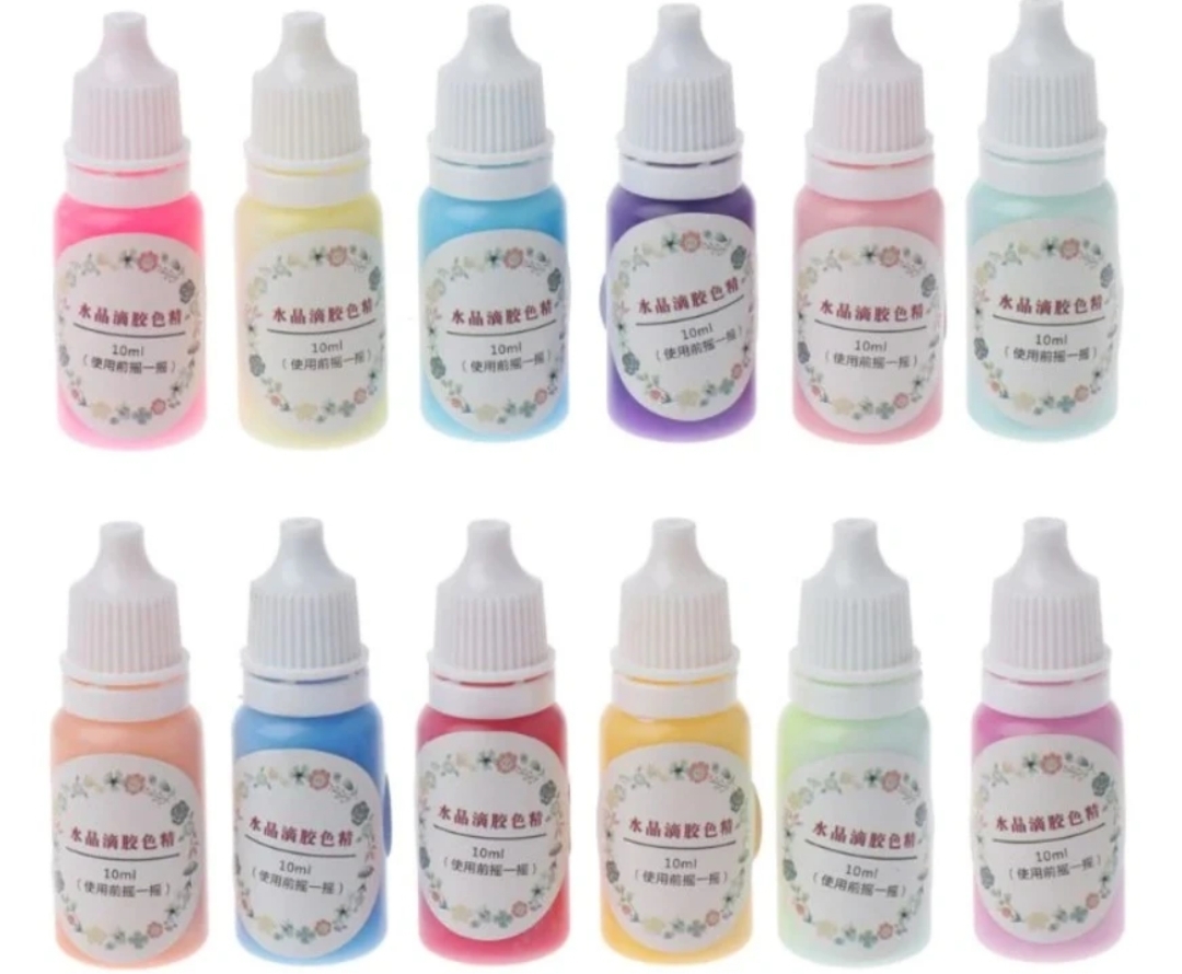 12색세트 염료 수지 액체 안료 알코올 착색제 새상품