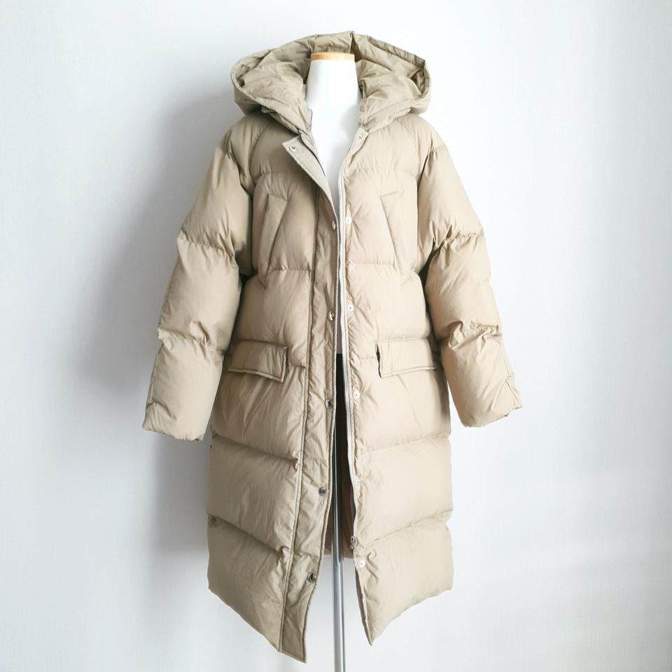 (새상품)덕다운 여자롱패딩(모자 탈부착형(55~99))
