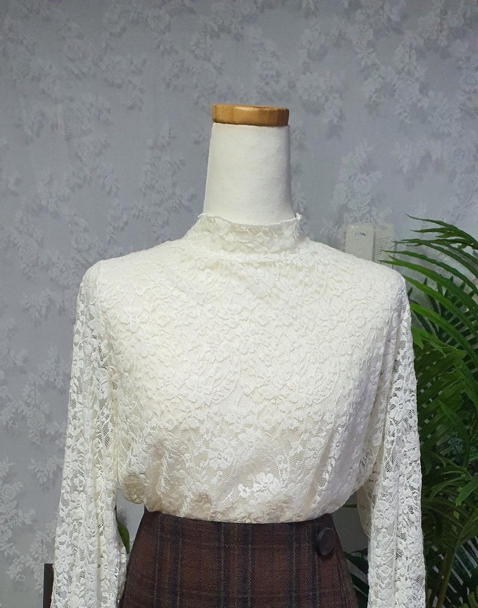 새옷❤화이트 레이스 티 66~77