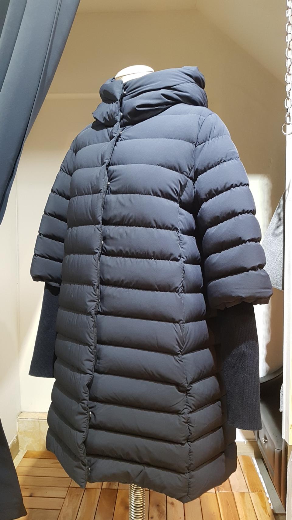 ✔(55)레니본 쁘레쥬라인 정품 캐시미어 배색 덕다운 패딩^^