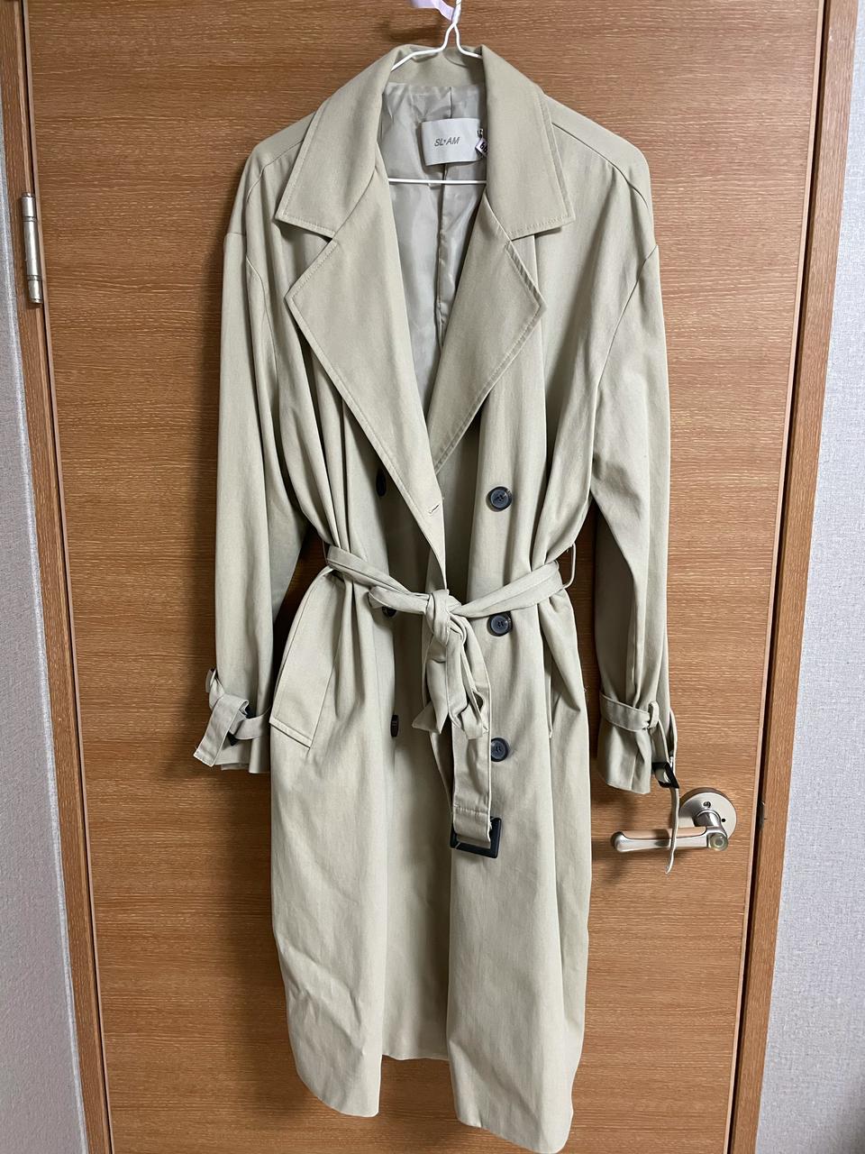 SLAM 트렌치코트 XL 오버사이즈코트 롱코트 베이지트렌치코트
