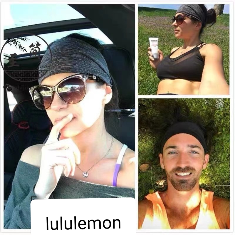 룰루레몬 헤어밴드 양면사용 남녀공용 블랙