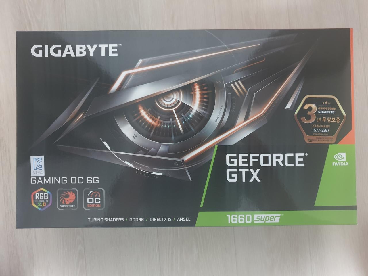 (새제품)기가바이트 GTX 1660 SUPER Gaming 6GB(3팬)