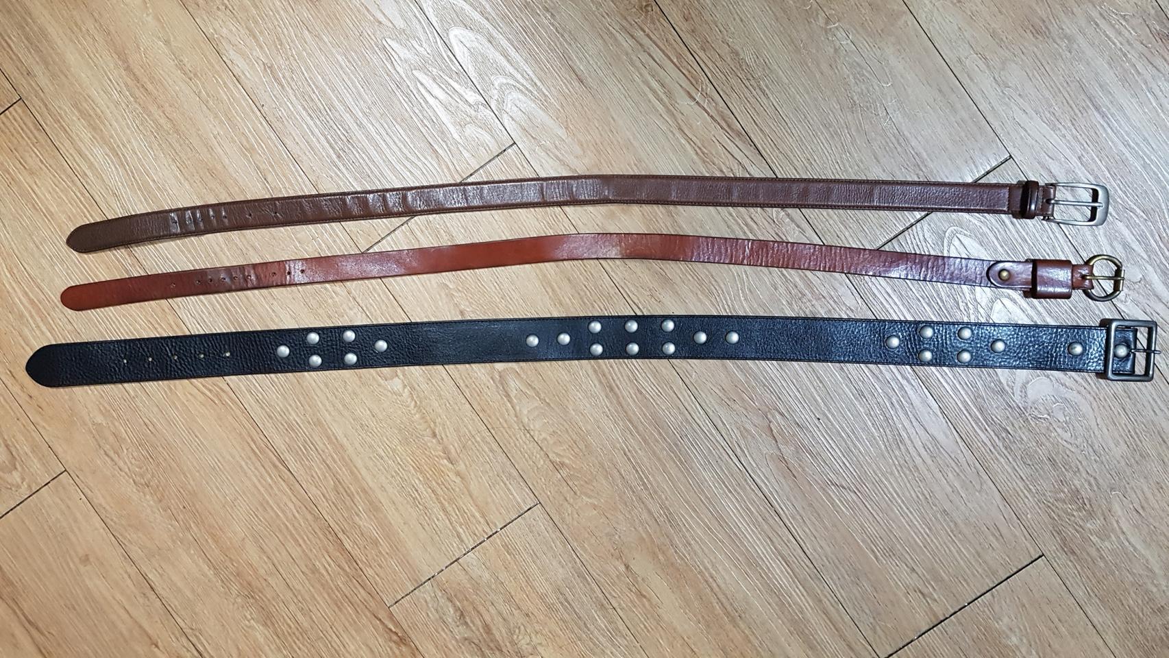 택포) 소가죽 벨트 3개 만원 통가죽