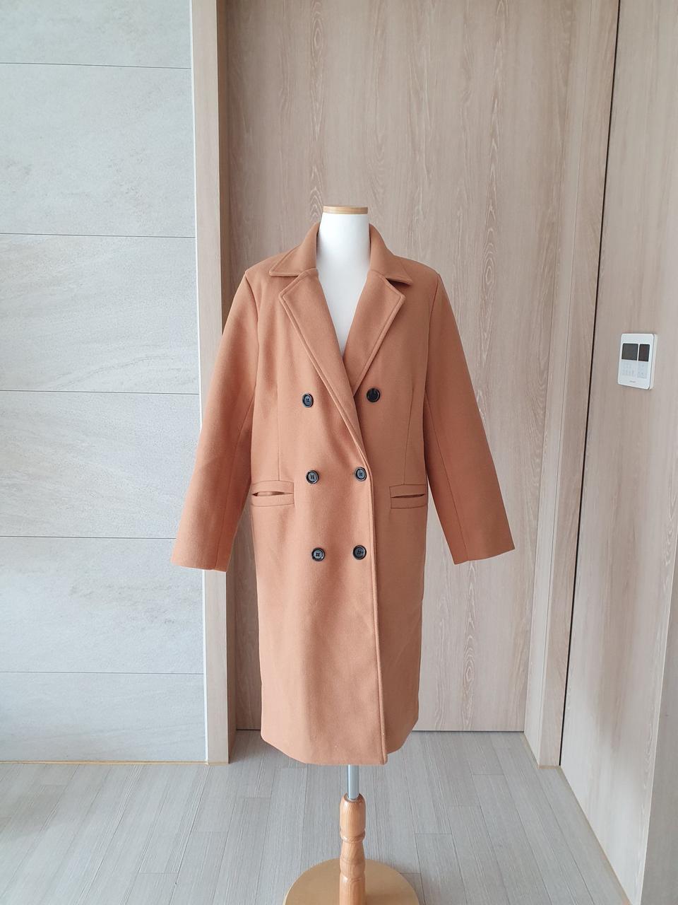 "투버튼누빔울코트"