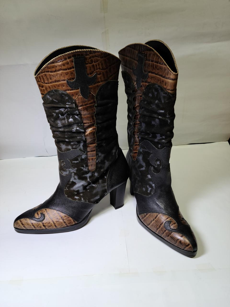 여성 소가죽 웨스턴 부츠250mm