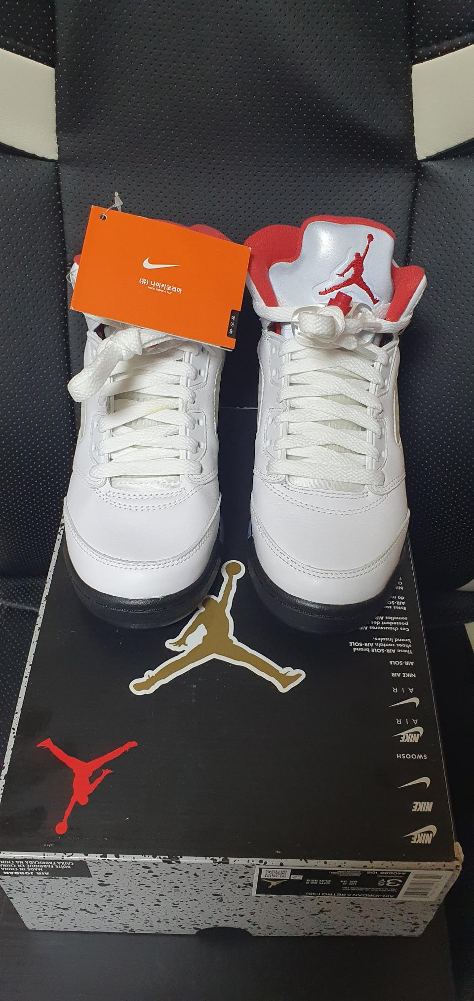 (225)(유일매물)새상품 GS 조던5 파이어레드(서태웅)