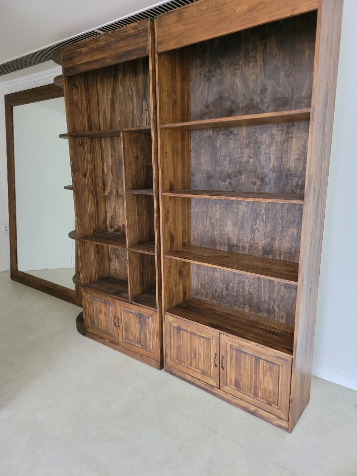 원목 다용도장 수납장