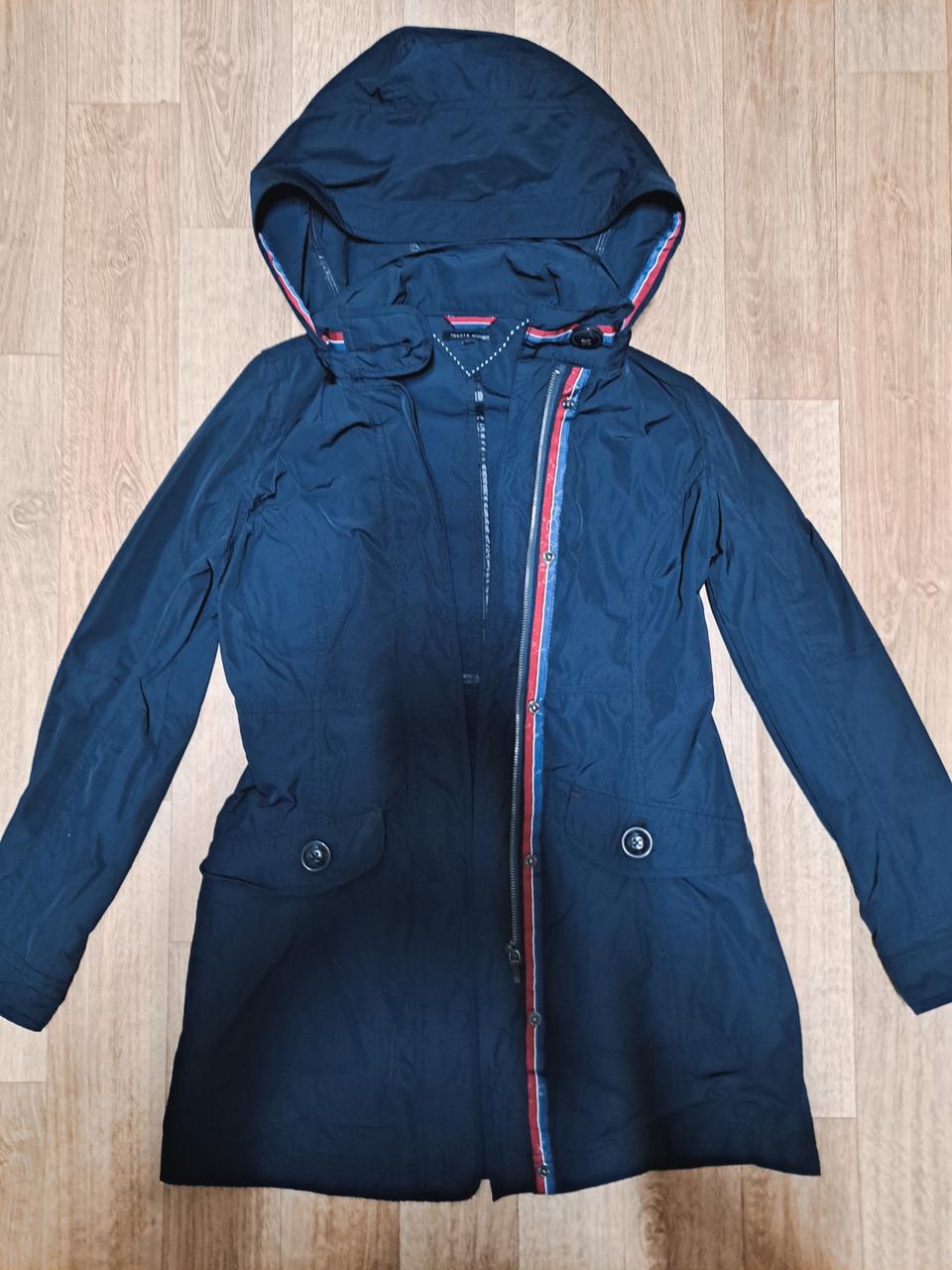 가각내림.여/타미힐피거 2IN1 네이비 바람막이 후드 재킷 XS사이즈.