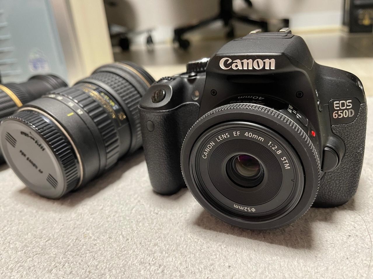 캐논 650d, 탐론17-50, 40mm 팬케잌, 토키나12-24 일괄