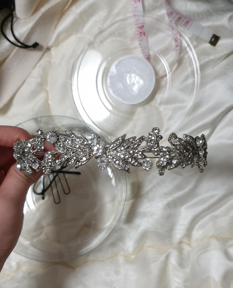 웨딩밴드 큐빅머리띠 셀프웨딩 돌잔치 머리띠