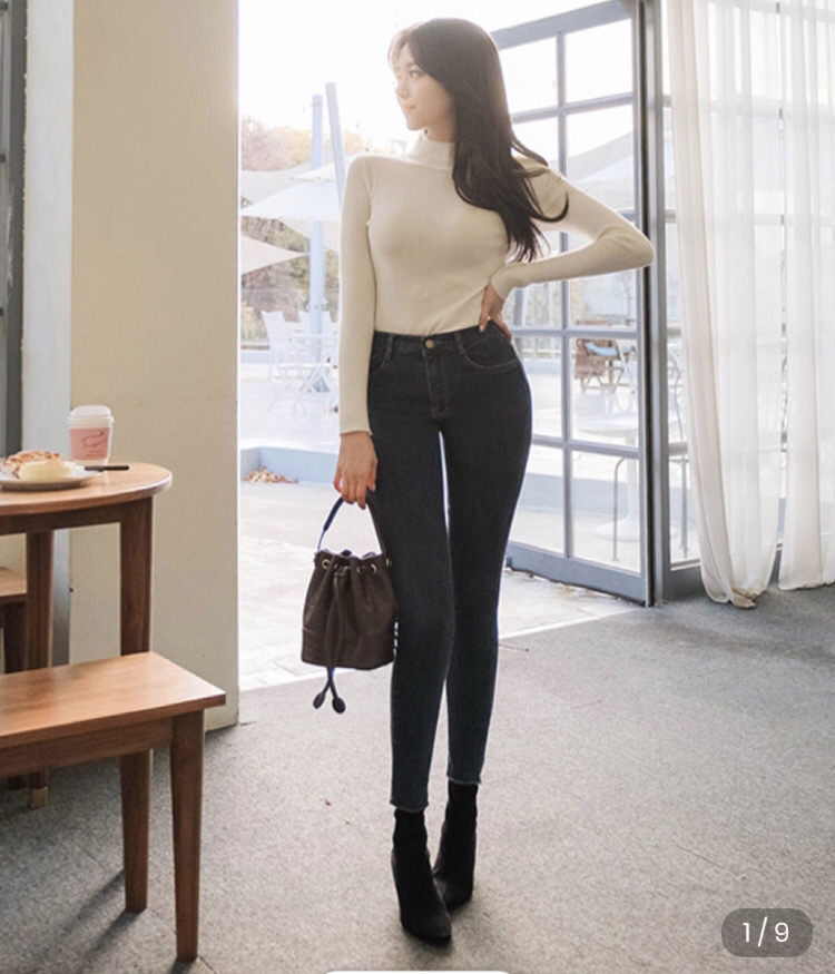 아뜨랑스 기모 스키니 팬츠 라지 사이즈 (새상품)