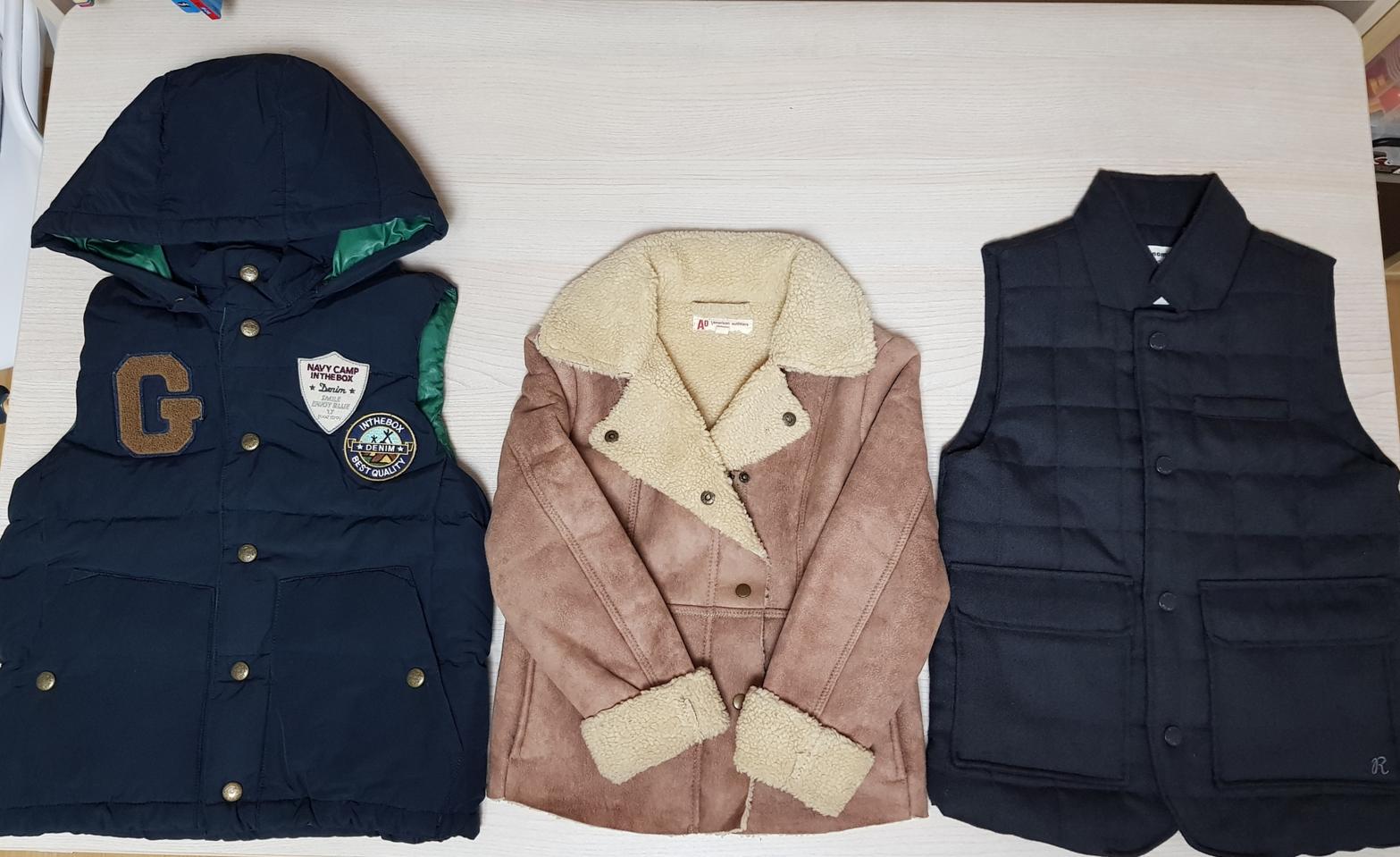 남아120사이즈정리(다운조끼.무스탕등~)