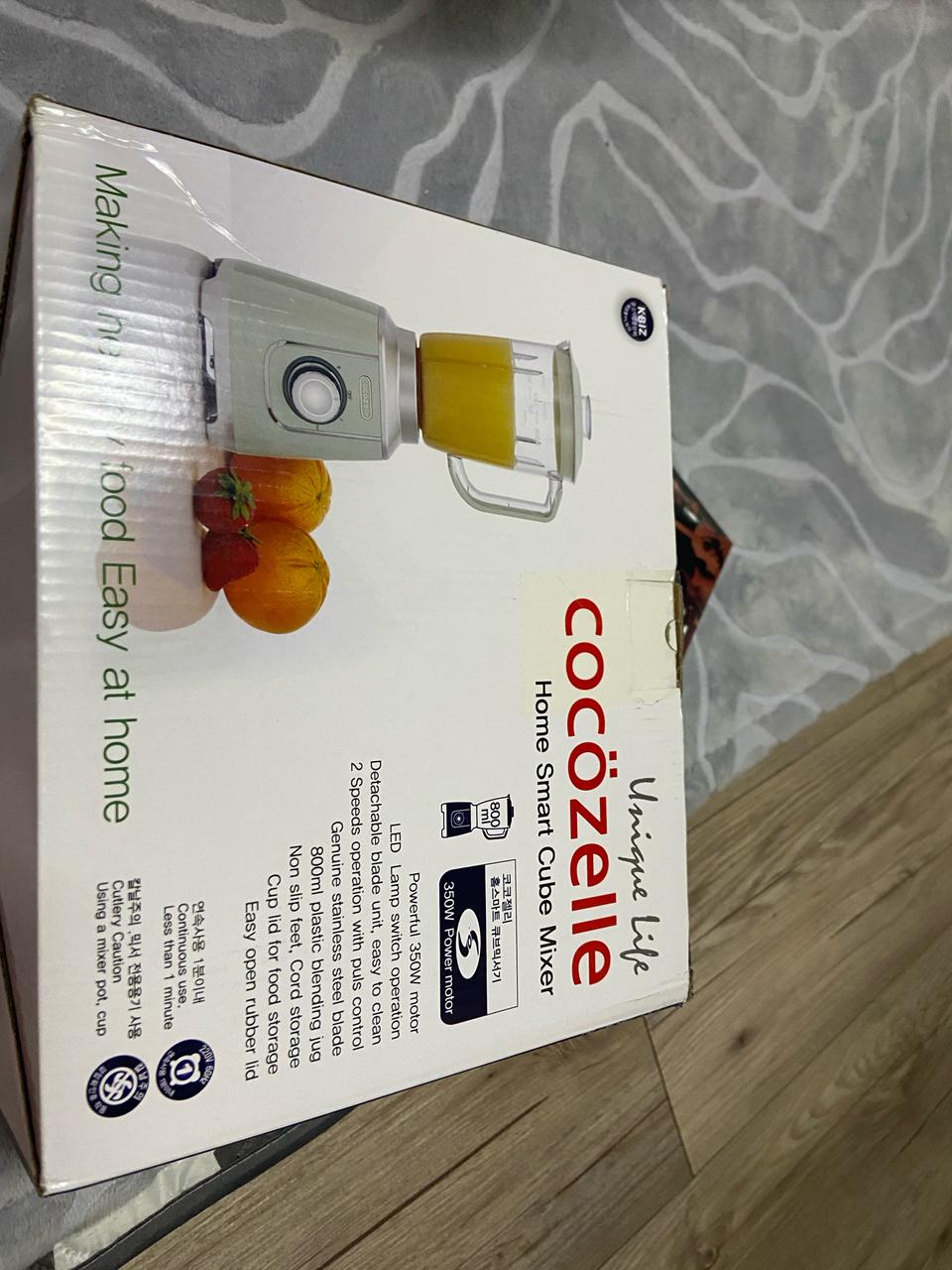 마지막가격)코코젤리 홈스마트 큐브믹서기 민트색 새제품